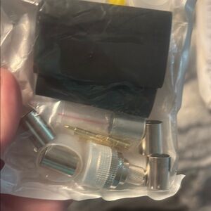 Silver and Black Electronics Connector Kit